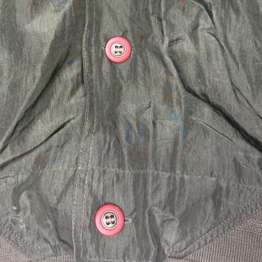 Vintage MONDO by Genea Uomo 100% Silk Bomber Jacket Olive Green XL - Picture 4 of 11